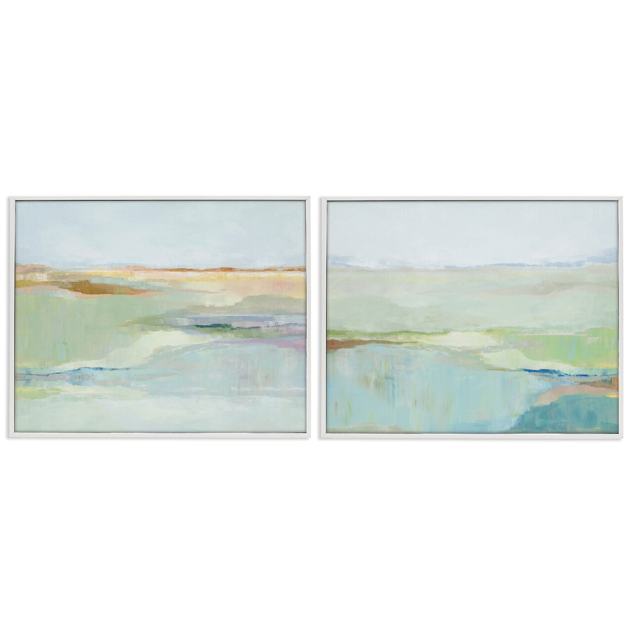 Stupell Industries Soft Springtime Glow 2pc Framed Giclee Set, design by Ian C.